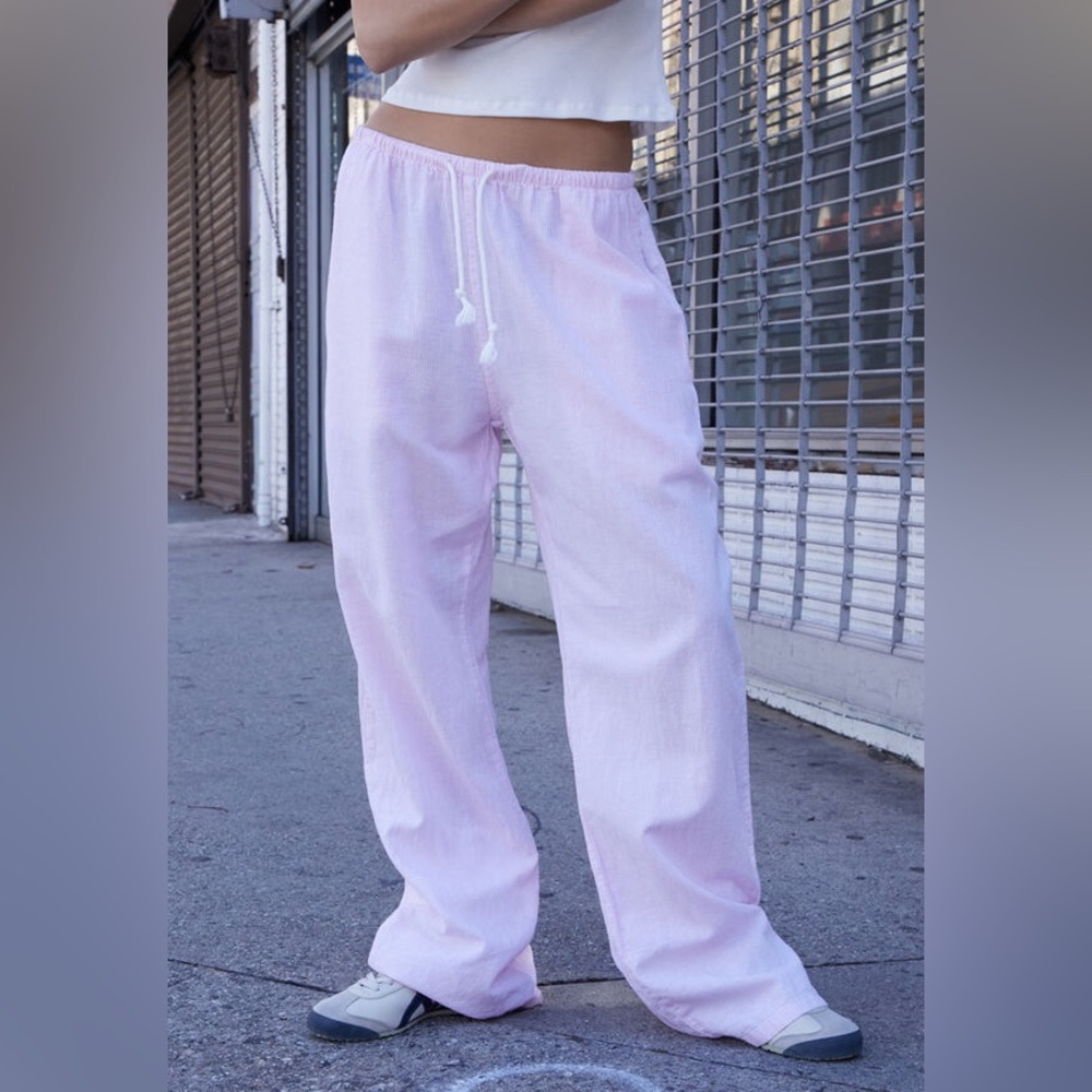 John Galt Pink Striped Anastasia Pants